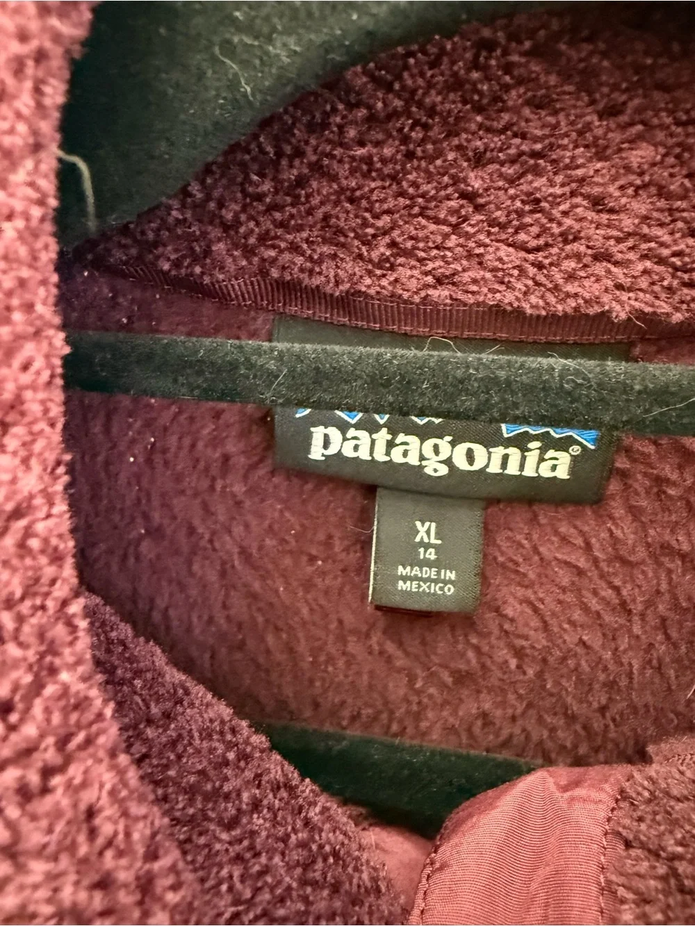 Patagonia Kids Dark Plum Re-Tool Snap Pullover with Pocket Flap